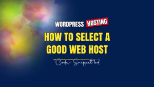 How to select a good web host